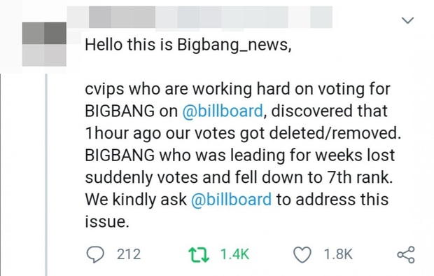 Tranh cãi: Fan BIGBANG và WINNER tố cáo Billboard can thiệp vào kết quả bình chọn để phần thắng nghiêng về phía BTS? - Ảnh 7.
