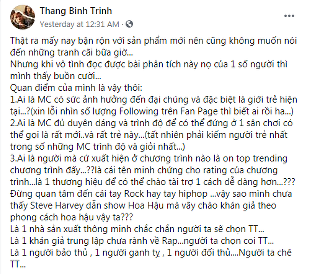 Trấn Thành có động thái mới nhất trước những tranh cãi xoay quanh việc làm MC Rap Việt - Ảnh 4. Trấn Thành có động thái mới nhất trước những tranh cãi xoay quanh việc làm MC Rap Việt - Ảnh 4.