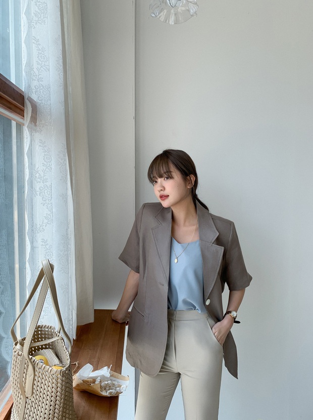 Sắp cuối hè, chị em mau sắm ngay blazer cộc tay không thì thiệt mất bao set đồ thanh lịch sang xịn level max - Ảnh 5. Sắp cuối hè, chị em mau sắm ngay blazer cộc tay không thì thiệt mất bao set đồ thanh lịch sang xịn level max - Ảnh 5.