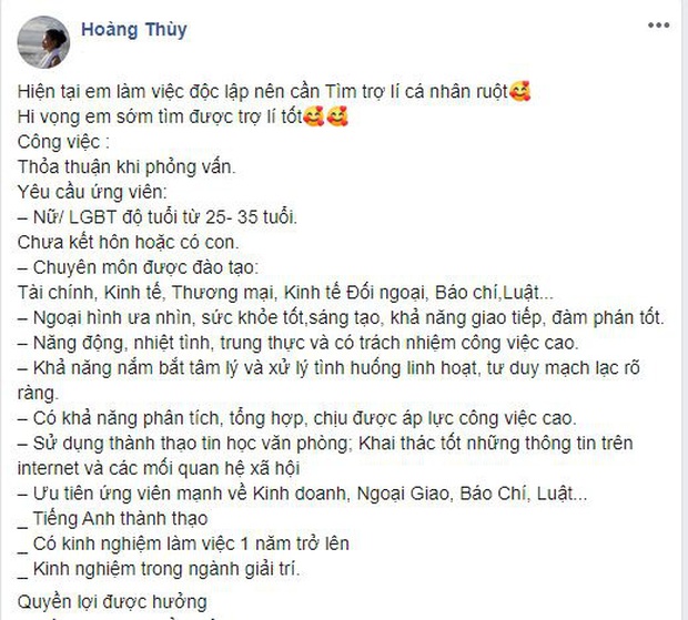 BB Trần tìm trợ lý như chiêu mộ... diễn viên 18+, đến mức Hoàng Thuỳ phải vào nhắc lại vụ tranh cãi tuyển dụng năm nào - Ảnh 5.