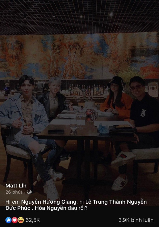 Matt Liu đăng nhẹ tấm hình với Hương Giang sau ồn ào hi em, dân tình lập tức vào bão like tới tấp - Ảnh 4. Matt Liu đăng nhẹ tấm hình với Hương Giang sau ồn ào hi em, dân tình lập tức vào bão like tới tấp - Ảnh 4.