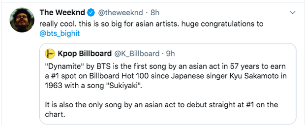 Tổng thống Hàn Quốc chúc mừng BTS làm nên lịch sử mới cho Kpop, loạt sao US-UK cũng phấn khích khen ngợi - Ảnh 9. Tổng thống Hàn Quốc chúc mừng BTS làm nên lịch sử mới cho Kpop, loạt sao US-UK cũng phấn khích khen ngợi - Ảnh 9.