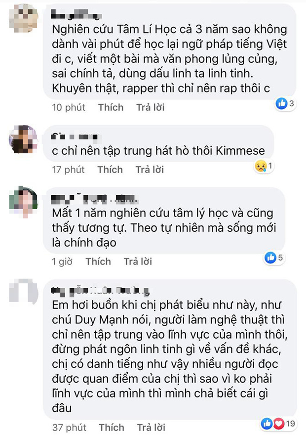 Kimmese gây tranh cãi dữ dội khi nêu quan điểm về trầm cảm: Việc bạn cần làm là nhận ra mình đã tự ép mình quá đáng, đừng dùng thuốc tây - Ảnh 5.