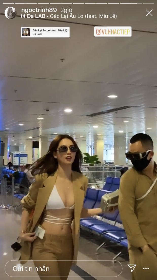 Chưa hết nổi loạn, Ngọc Trinh diện bikini giữa sân bay: Khoe vòng 1 nóng hừng hực, team qua đường cũng phải dán mắt - Ảnh 11.