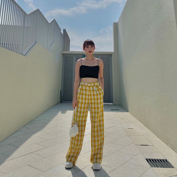 Quần caro ống rộng giá “bèo” nhưng làm style “đỉnh” hết nấc, nàng nào bỏ qua là thiệt  - Ảnh 3.