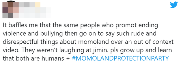 MOMOLAND từng gây tranh cãi vì không cúi chào BTS, cười cợt Jimin khi vỡ giọng, nhưng chính ARMY mới bị chỉ trích thậm tệ? - Ảnh 11. MOMOLAND từng gây tranh cãi vì không cúi chào BTS, cười cợt Jimin khi vỡ giọng, nhưng chính ARMY mới bị chỉ trích thậm tệ? - Ảnh 11.
