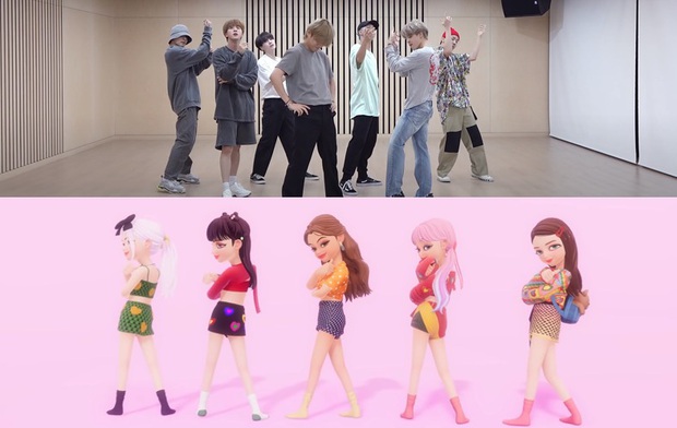 Ra mắt phiên bản dance vào cùng một ngày: BTS thì ăn vận như ở nhà trong khi BLACKPINK lại biến thành... nhân vật hoạt hình - Ảnh 1.