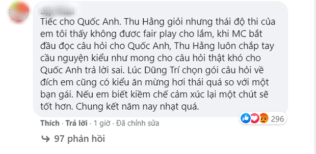 Dân mạng ném đá Quán quân Olympia vì thái độ tự tin quá đà, không lễ phép: Đừng đánh giá người khác dưới áp lực thi cử trên sóng VTV - Ảnh 6. Dân mạng ném đá Quán quân Olympia vì thái độ tự tin quá đà, không lễ phép: Đừng đánh giá người khác dưới áp lực thi cử trên sóng VTV - Ảnh 6.