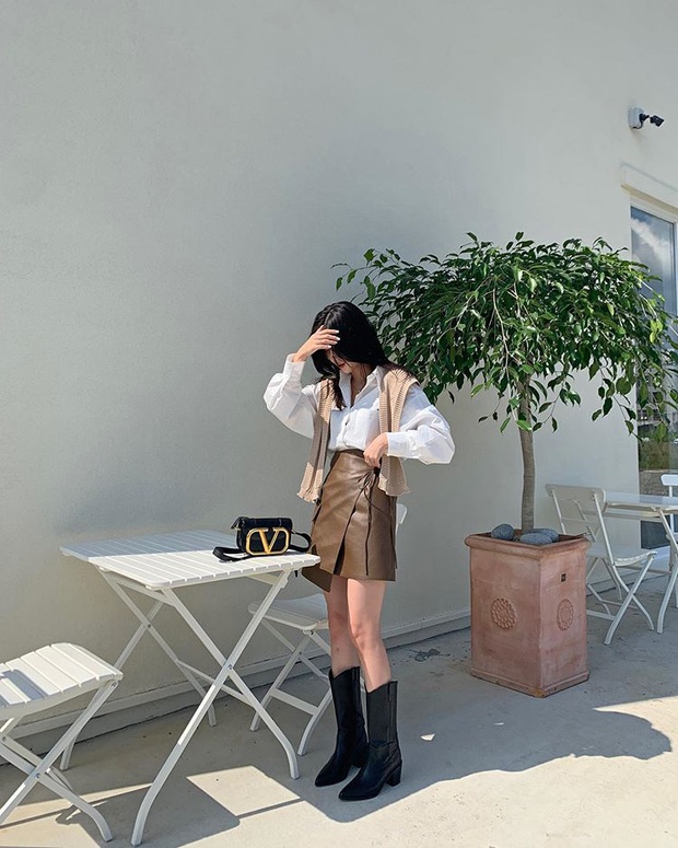 Diện chân váy da là có ngay vẻ ngoài xịn mịn hơn chị hơn em, hội mê chân váy hãy vào xem ngay - Ảnh 4.