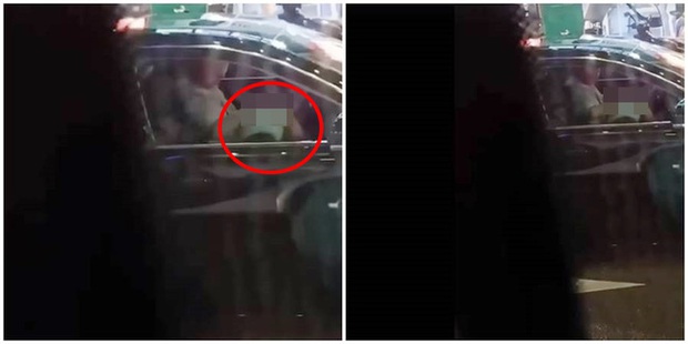 Người đi đường đỏ mặt khi thấy cô gái trẻ cúi xuống tưởng buộc dây giày cho người yêu đang cầm lái, nhìn kỹ lại là màn mây mưa phản cảm - Ảnh 1.