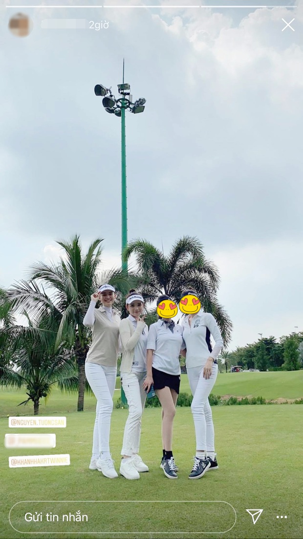 Cú đụng độ giữa Á hậu vs bạn gái thiếu gia ở sân golf, ai đẹp hơn hả các bạn? - Ảnh 1.