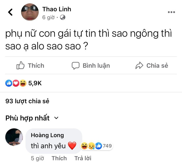 Tlinh hỏi: Phụ nữ, con gái ngông thì sao?, bạn trai MCK liền vào phát cẩu lương ngay lập tức - Ảnh 7. Tlinh hỏi: Phụ nữ, con gái ngông thì sao?, bạn trai MCK liền vào phát cẩu lương ngay lập tức - Ảnh 7.