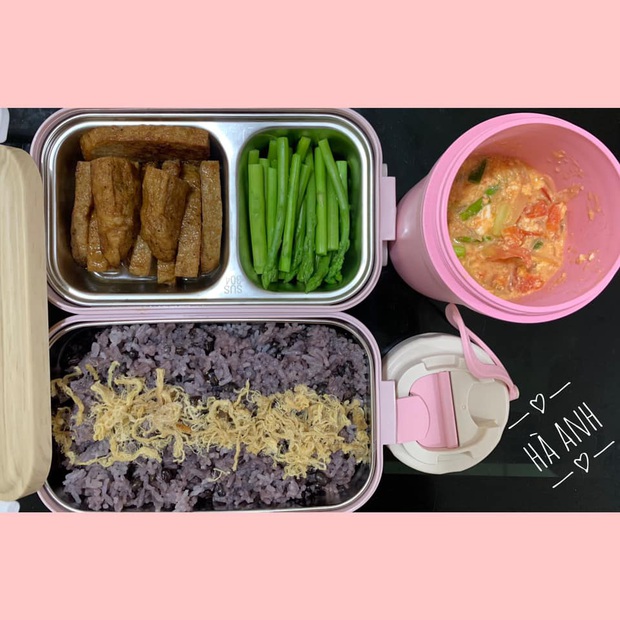 Cô nàng chuẩn bị cơm hộp mỗi ngày để ăn cùng đồng nghiệp nam, chồng không ghen mà còn phụ một tay - Ảnh 3.