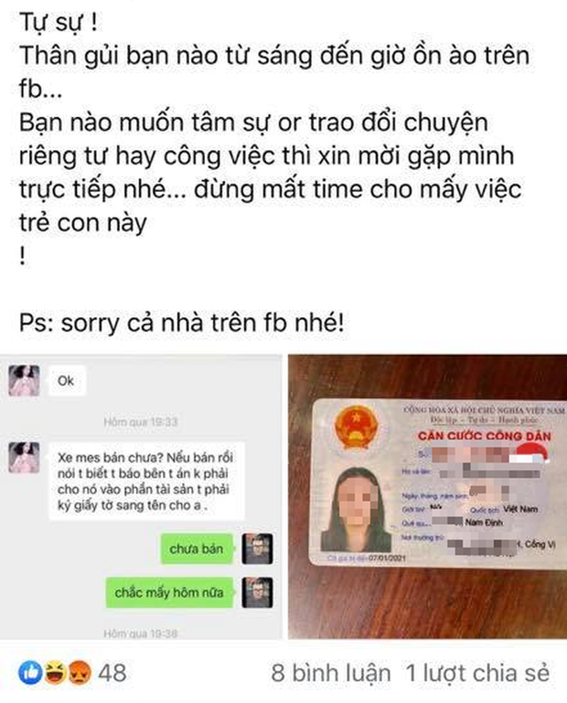 Phốt căng: Vợ ung thư tố chồng ngoại tình, Tuesday còn ngang ngược đăng ảnh chứng minh thư chính thất lên trang cá nhân thách thức? - Ảnh 2.