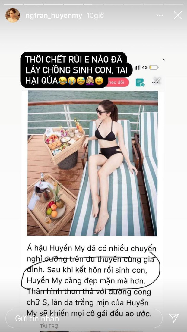 Huyền My tá hoả khi thấy tin đồn lấy chồng sinh con, công khai lên tiếng trên Instagram - Ảnh 2.