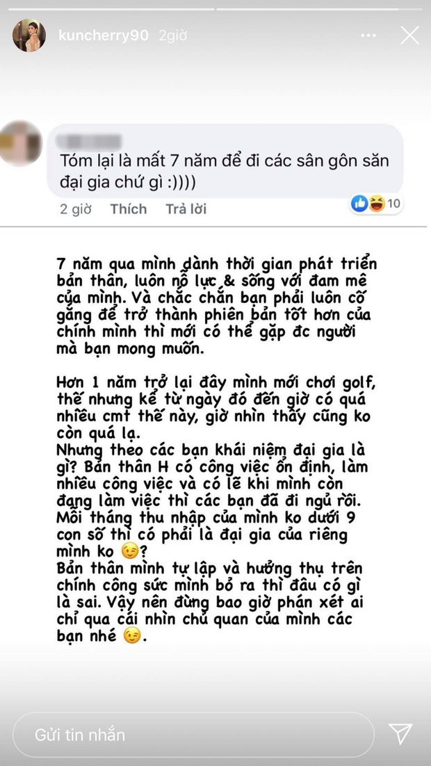 MC Thu Hoài phản pháo cực gắt nhận xét đi các sân golf để săn đại gia, nghe thu nhập mỗi tháng thấy chị đã đủ giàu rồi - Ảnh 2. MC Thu Hoài phản pháo cực gắt nhận xét đi các sân golf để săn đại gia, nghe thu nhập mỗi tháng thấy chị đã đủ giàu rồi - Ảnh 2.
