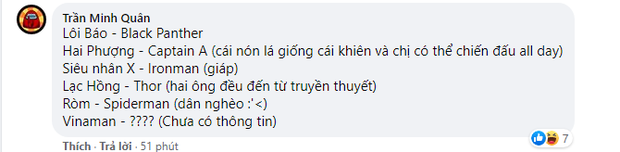 Netizen Việt hí hửng lập đội siêu anh hùng Việt: Ròm và Hai Phượng góp mặt, Vinaman mới nhú của Ngô Thanh Vân cũng có tên - Ảnh 12.