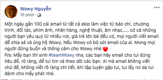 Wowy công khai bức thư của fan nhí 13 tuổi lần đầu viết rap, tiện thể... dọa đánh thí sinh Rap Việt nếu viết email không rõ ràng - Ảnh 1.