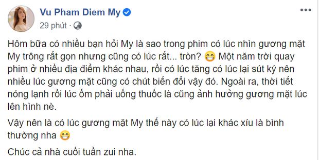 Diễm My 9x than thở chuyện lên xuống cân thất thường, đau ốm khi ghi hình Tình Yêu Và Tham Vọng  - Ảnh 1.