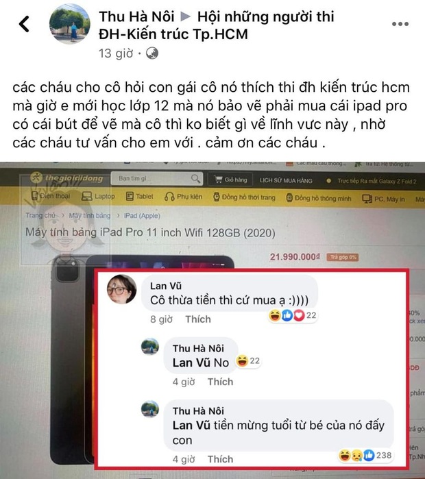 Người mẹ khoe khéo sắp mua IPad cho con gái, dân tình ngã ngửa trước số tiền vị phụ huynh dành dụm - Ảnh 1.