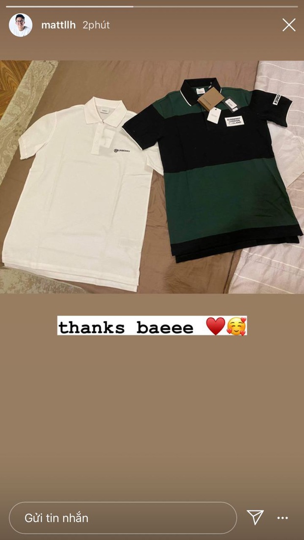 Vừa đưa Hương Giang đi ra mắt hội mê siêu xe, Matt Liu đã khoe được bé yêu tặng 2 cái áo hàng hiệu - Ảnh 3.