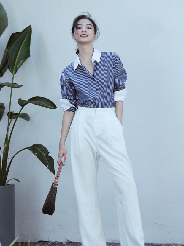 Các quý cô châu Á đồng loạt tẩy chay quần ôm, chỉ diện quần ống rộng với cả chục cách phối đồ đi làm đẹp hết nấc - Ảnh 5.