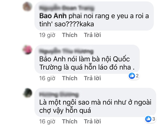 Đáp thính của tình tin đồn Quốc Trường, Bảo Anh bị netizen chỉ trích gay gắt là có thái độ hỗn láo - Ảnh 3.