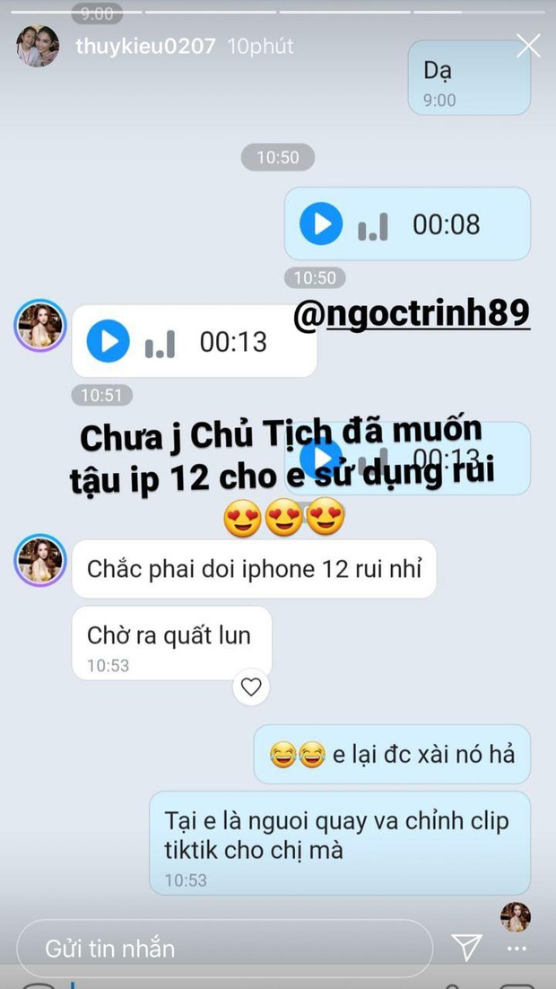 iPhone 12 còn chưa ra mắt mà Ngọc Trinh đã nhăm nhe sắm cho trợ lý Thuý Kiều dùng, yêu chiều thế là cùng! - Ảnh 2. iPhone 12 còn chưa ra mắt mà Ngọc Trinh đã nhăm nhe sắm cho trợ lý Thuý Kiều dùng, yêu chiều thế là cùng! - Ảnh 2.