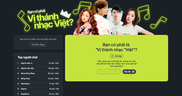 Nghỉ trưa rảnh tay chơi game hot nhất ngày: Nhạc lên là hát nhưng bạn có phải vị thánh nhạc Việt? - Ảnh 2. Nghỉ trưa rảnh tay chơi game hot nhất ngày: Nhạc lên là hát nhưng bạn có phải vị thánh nhạc Việt? - Ảnh 2.