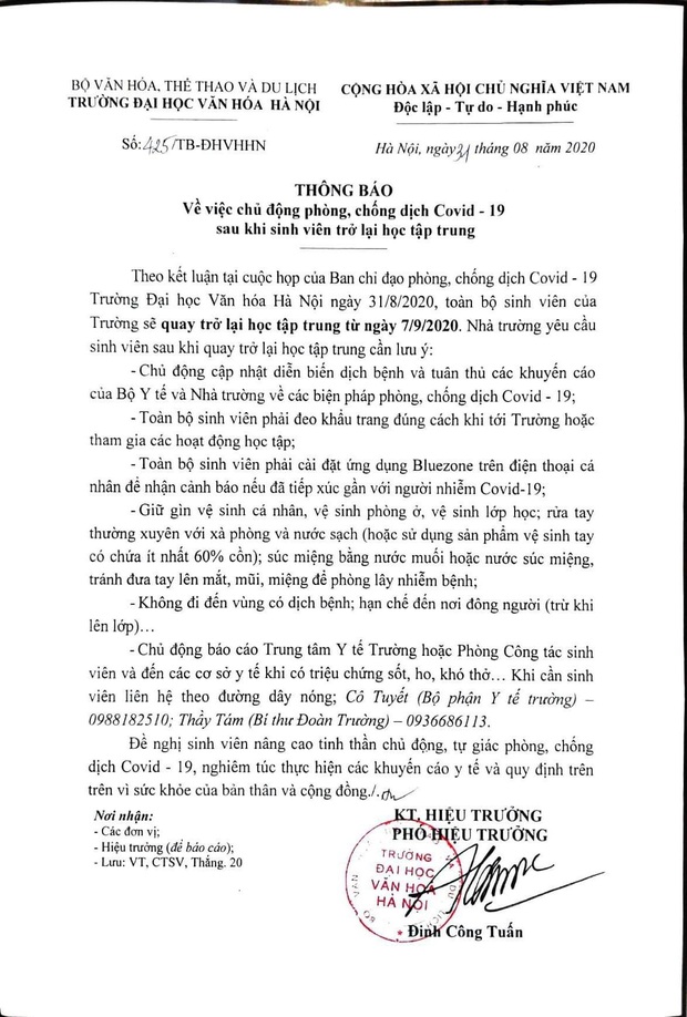 Cập nhật 9/9: Hàng loạt trường Đại học chốt thời gian cho sinh viên quay lại tập trung học trong tháng 9 - Ảnh 4.