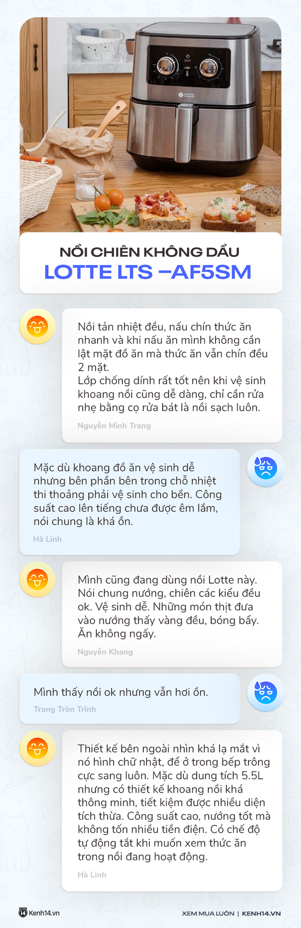 Check ngay nồi chiên không dầu Lotte đang hot ầm ầm: Dân tình khen lên mây nhưng vẫn có điểm trừ - Ảnh 3. Check ngay nồi chiên không dầu Lotte đang hot ầm ầm: Dân tình khen lên mây nhưng vẫn có điểm trừ - Ảnh 3.