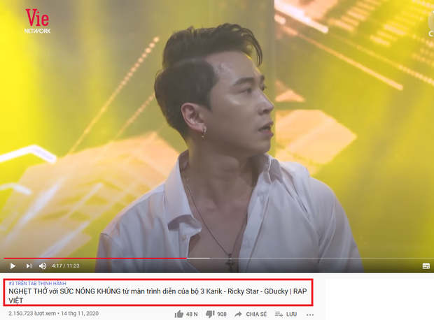 Rap Việt chiếm đến 4 vị trí trong top 5 trending YouTube nhưng lại không có Quán quân Dế Choắt - Ảnh 4. Rap Việt chiếm đến 4 vị trí trong top 5 trending YouTube nhưng lại không có Quán quân Dế Choắt - Ảnh 4.