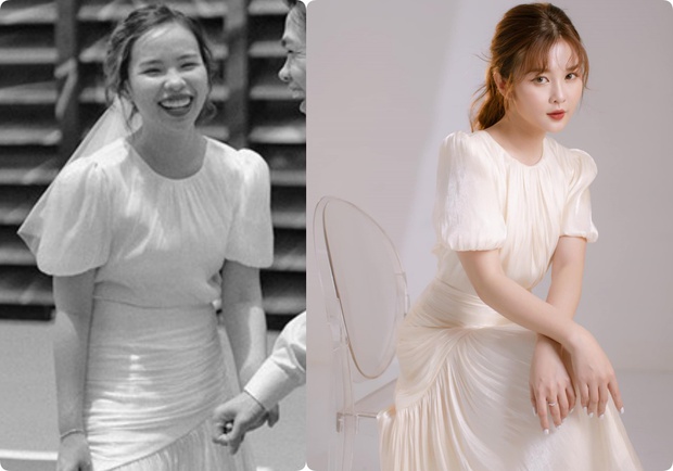 Cô dâu của Công Phượng diện váy cưới chỉ hơn 2 triệu, đụng hàng ngay với siêu mẫu bỉm sữa Lan Khuê - Ảnh 3. Cô dâu của Công Phượng diện váy cưới chỉ hơn 2 triệu, đụng hàng ngay với siêu mẫu bỉm sữa Lan Khuê - Ảnh 3.