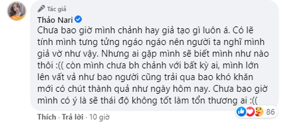 Nữ streamer Thảo Nari viết tâm thư trải lòng khi bị đánh giá chảnh, giả tạo - Ảnh 3.