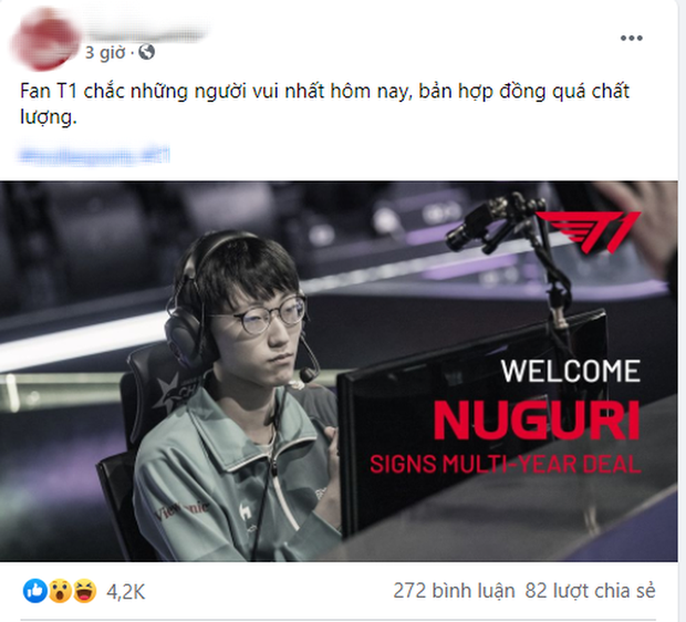 Hàng loạt fanpage Việt Nam đăng tin sai sự thật về thương vụ T1 mua Nuguri - Ảnh 1.