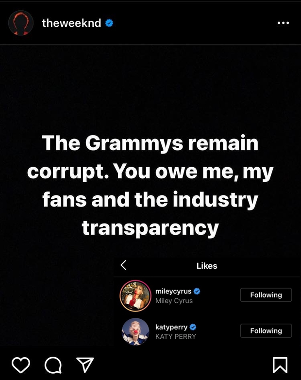 The Weeknd bất mãn không tham dự Grammy, BTC lên tiếng về lý do không nhận đề cử liên quan đến màn trình diễn Super Bowl? - Ảnh 3.