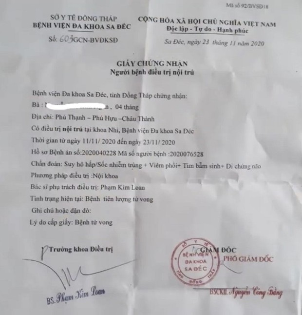 Người mẹ lên tiếng sau khi clip bé gái 4 tháng tuổi còn thở được đưa đến lò hỏa táng tại Đồng Tháp gây bức xúc - Ảnh 2.