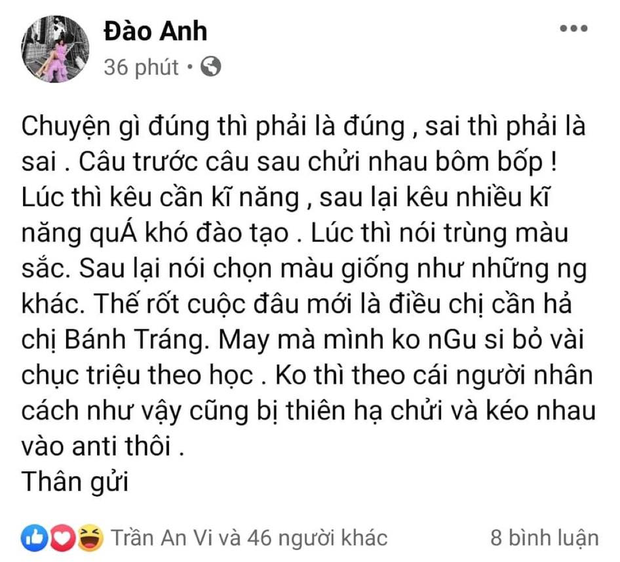 Đào Anh vào thẳng group anti kể chuyện về Hương Giang, còn mỉa mai gọi Võ Hoàng Yến là chị Bánh Tráng? - Ảnh 4.