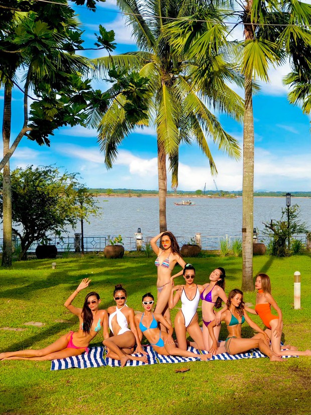 Clip hậu trường 8 mỹ nhân nóng bỏng Vbiz: Thần thái chị đại Võ Hoàng Yến bỗng bị lu mờ vì vòng 1 bức thở của Tường Linh - Ảnh 8.