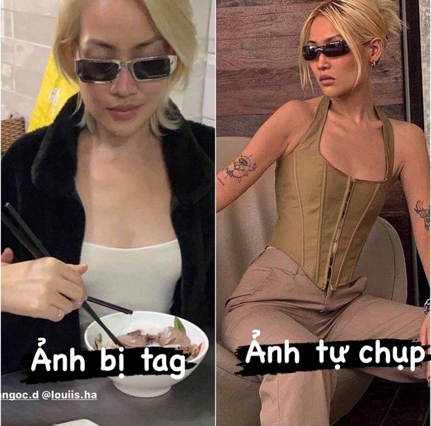 Dương Minh Ngọc và Louiis Hà bất ngờ nhận ảnh bị tag, có hay không việc thần thái giảm sút so với ảnh tự đăng - Ảnh 3.