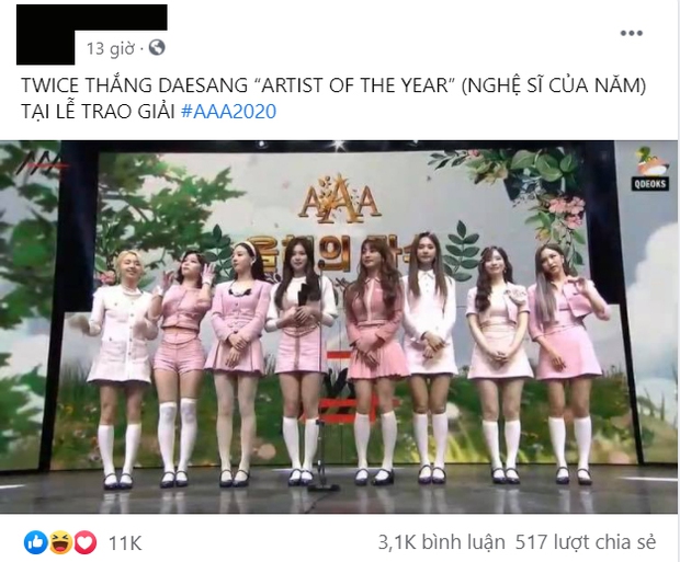 TWICE thắng Daesang mảng nghệ sĩ nhưng không được công nhận, netizen mỉa mai AAA 2020 trao giải Encore Of The Year còn hợp lý hơn! - Ảnh 11. TWICE thắng Daesang mảng nghệ sĩ nhưng không được công nhận, netizen mỉa mai AAA 2020 trao giải Encore Of The Year còn hợp lý hơn! - Ảnh 11.