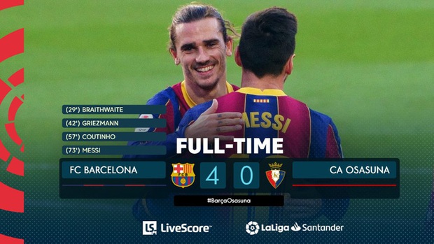 Barca đại thắng 4-0, Messi ghi bàn và mặc chiếc áo tri ân Maradona - Ảnh 10.