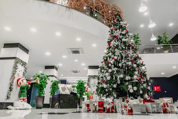 Đại học Thăng Long mùa giáng sinh, đẹp lung linh đến mức sinh viên bước vào trường cứ ngỡ lạc vào vườn cổ tích - Ảnh 2.