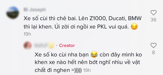 Cô gái bất ngờ bị cà khịa khi chia sẻ lí do không thích ngồi sau xe số - Ảnh 3. Cô gái bất ngờ bị cà khịa khi chia sẻ lí do không thích ngồi sau xe số - Ảnh 3.