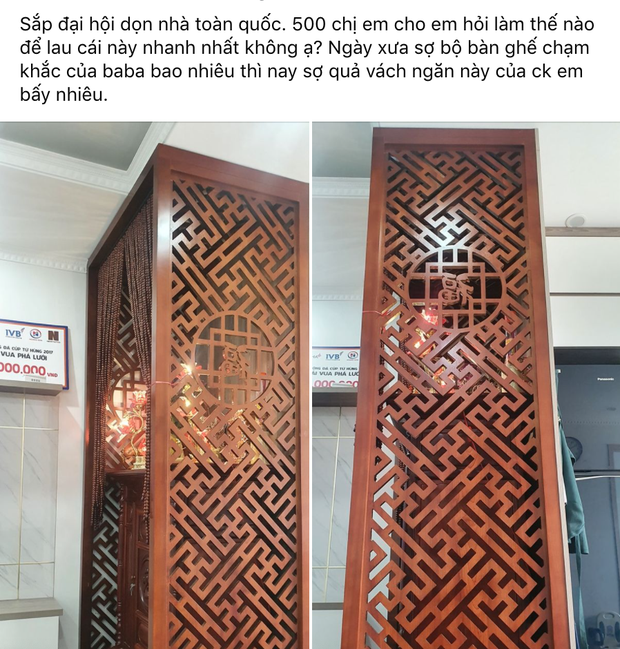 Hỏi cách lau vách ngăn nhà bằng gỗ, cô gái nhận được đủ tuyệt chiêu hài hước đọc muốn xỉu up xỉu down - Ảnh 1.