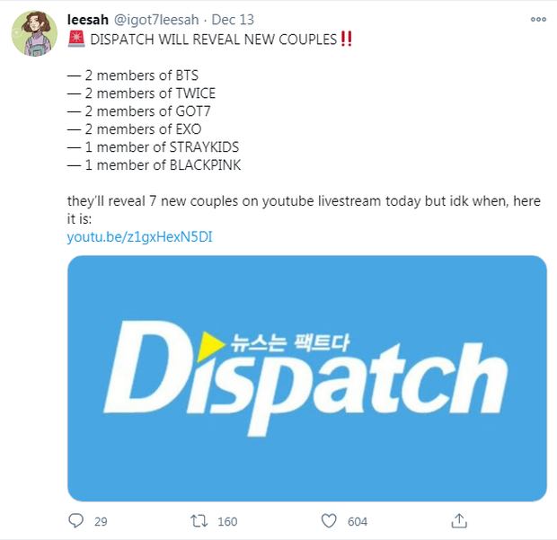 Nháo nhào vì tin đồn đặc sản cặp đôi năm mới của Dispatch: 7 couple đang chờ bị khui, fan BTS, BLACKPINK, EXO nín thở chờ đợi - Ảnh 2.