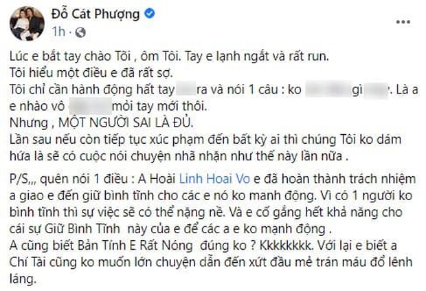 Cát Phượng tiết lộ lời căn dặn tận tình của NS Hoài Linh, quyết giữ bình tình vì với nam gymer vì lời hứa - Ảnh 2.