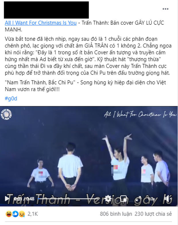 Trấn Thành bị chê hát thảm họa như Chi Pu khi cover siêu hit của Mariah Carey, netizen ngán ngẩm: Hát mà như đi diễn hài - Ảnh 4.