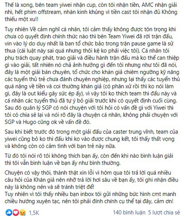 Tùng Họa Mi dính lùm xùm trù dập tài năng trẻ, nhân vật chính hoá ra là thần đồng của Saigon Phantom - Ảnh 3.