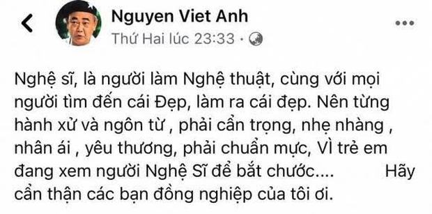 NS Việt Anh lên tiếng nhắc nhở đàn em nghệ sĩ, Cát Phượng đăng đàn phản pháo cực gắt - Ảnh 2.